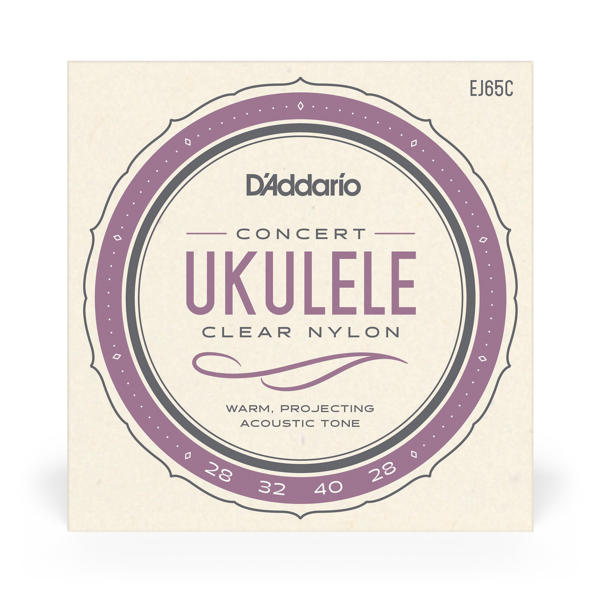 D'Addario EJ65C ProArte Custom Extruded Clear Nylon Concert Ukulele Strings 12-Pack