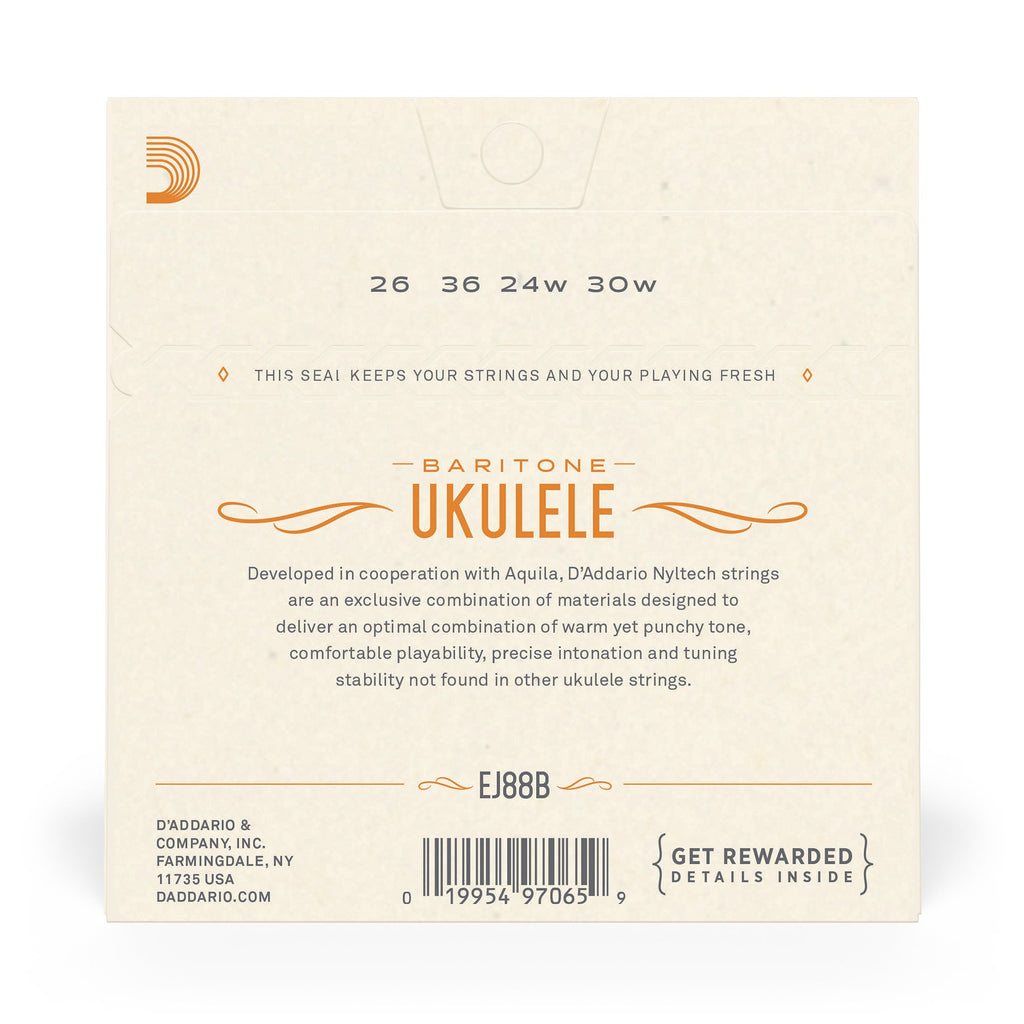 D'Addario EJ88B Nyltech Baritone Ukulele Strings