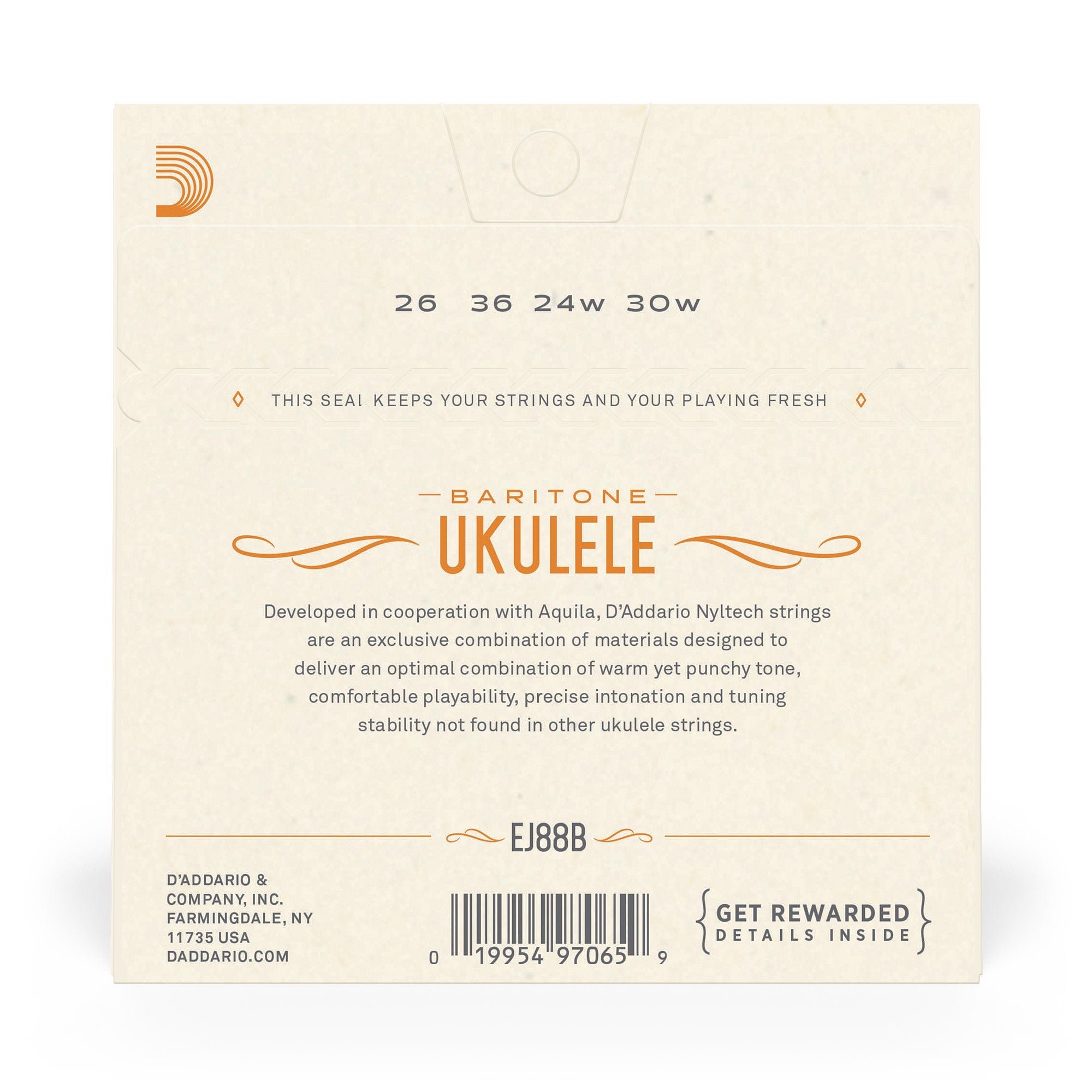 D'Addario EJ88B Nyltech Baritone Ukulele Strings