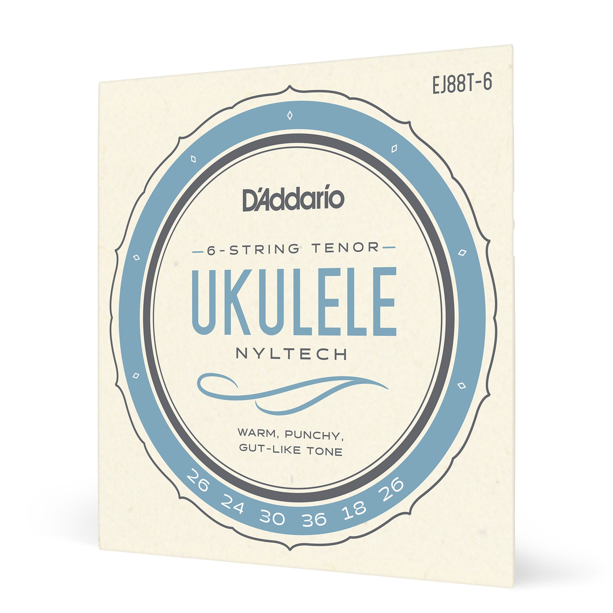 D'Addario EJ88T-6 Nyltech Ukulele Strings, 6-String Tenor