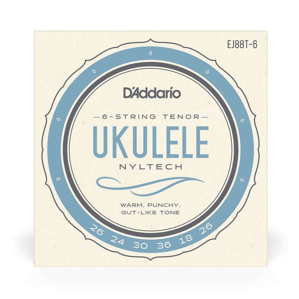 D'Addario EJ88T-6 Nyltech Ukulele Strings, 6-String Tenor