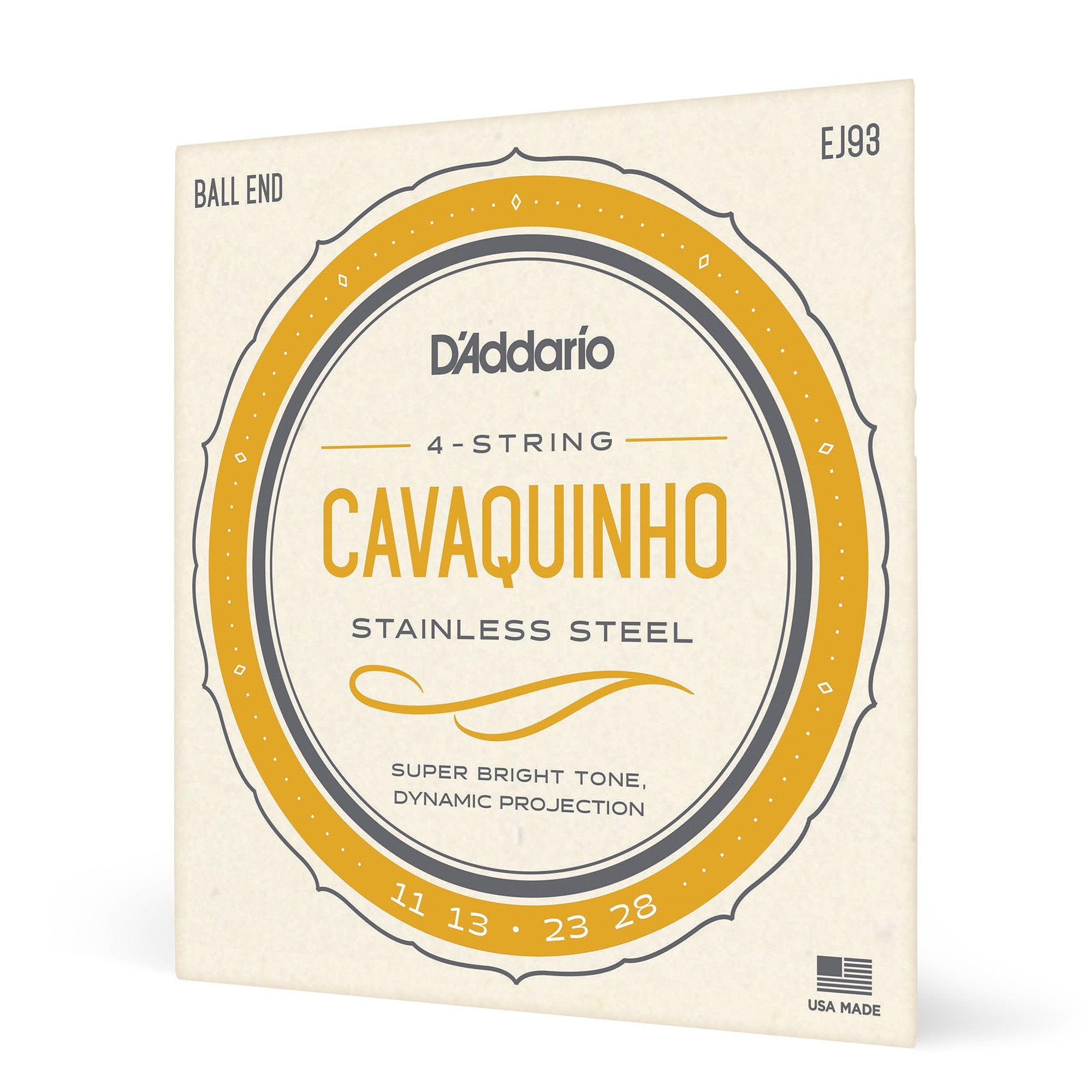 D'Addario EJ93 Cavaquinho Plain & Stainless Steel Wound Strings