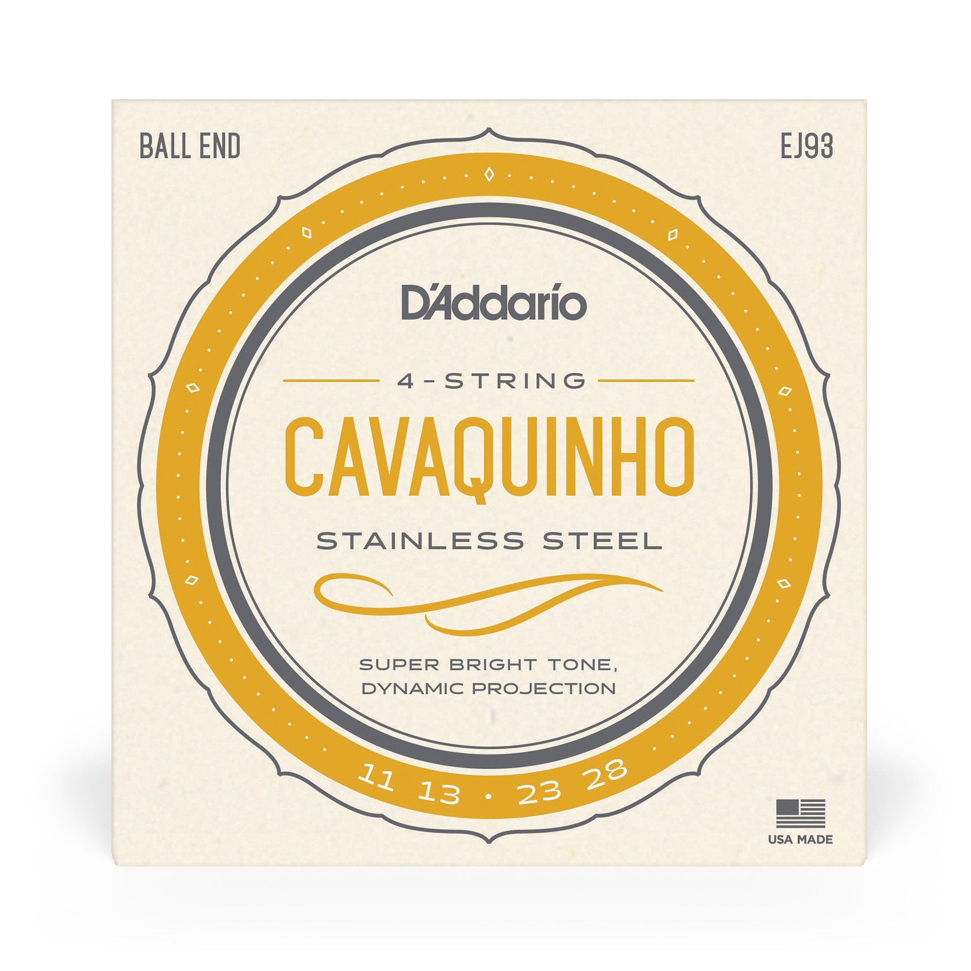 D'Addario EJ93 Cavaquinho Plain & Stainless Steel Wound Strings