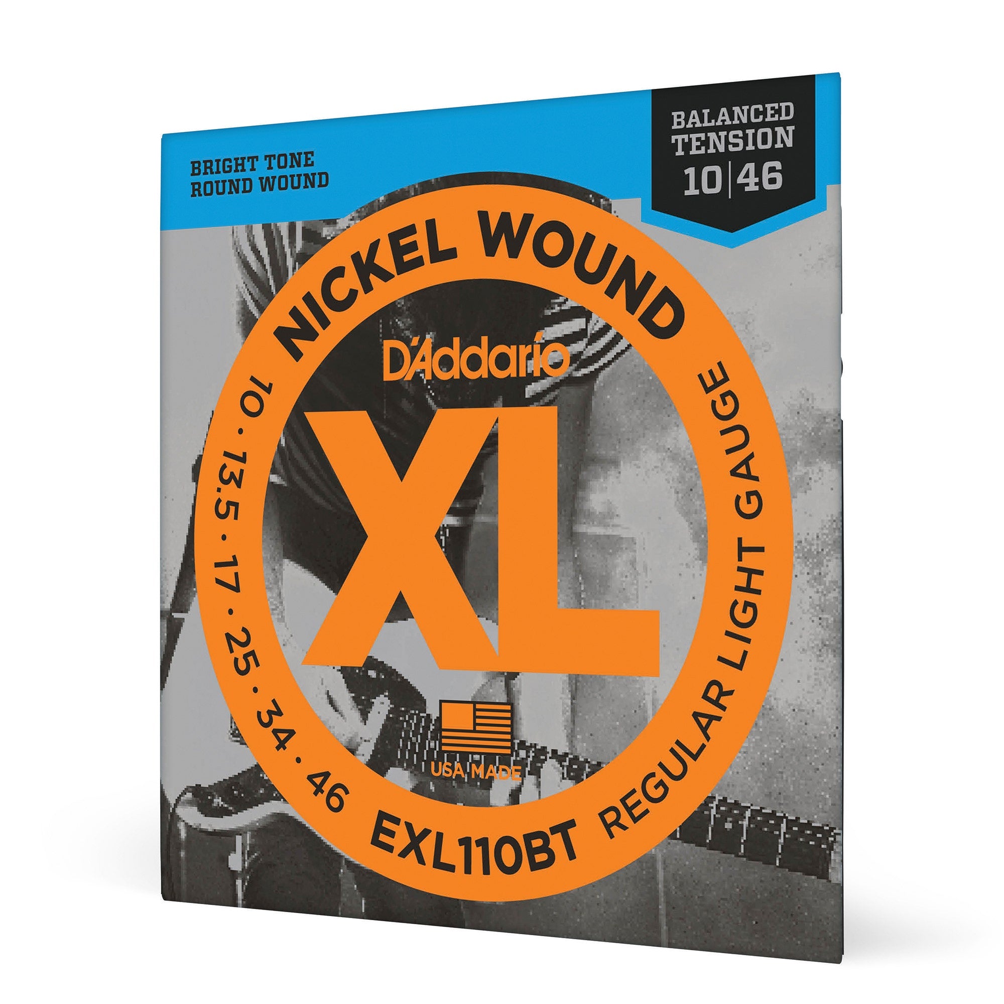 D'Addario EXL110BT Nickel Wound Balanced Tension Regular Light Electric Guitar Strings (10-46)