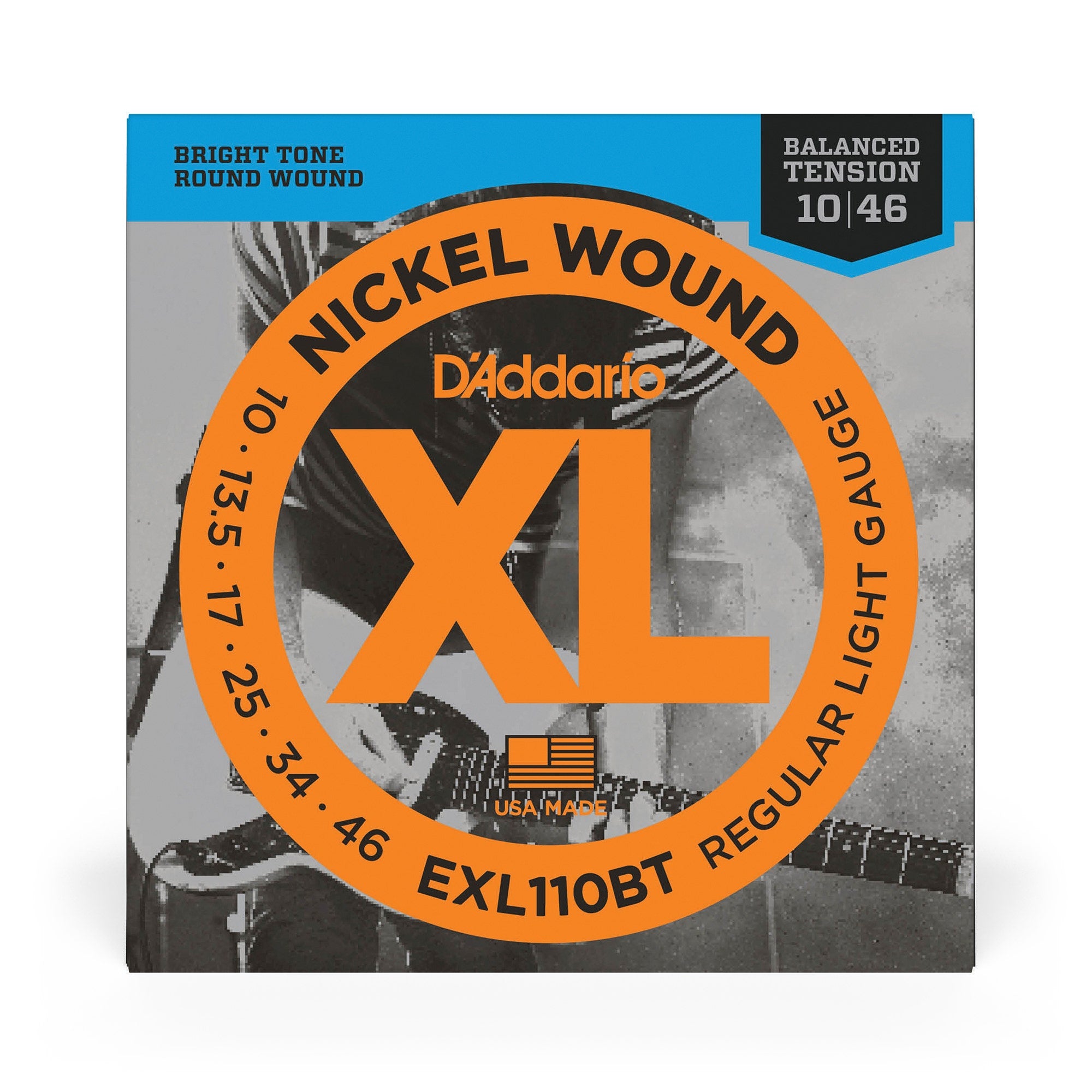 D'Addario EXL110BT Nickel Wound Balanced Tension Regular Light Electric Guitar Strings (10-46)