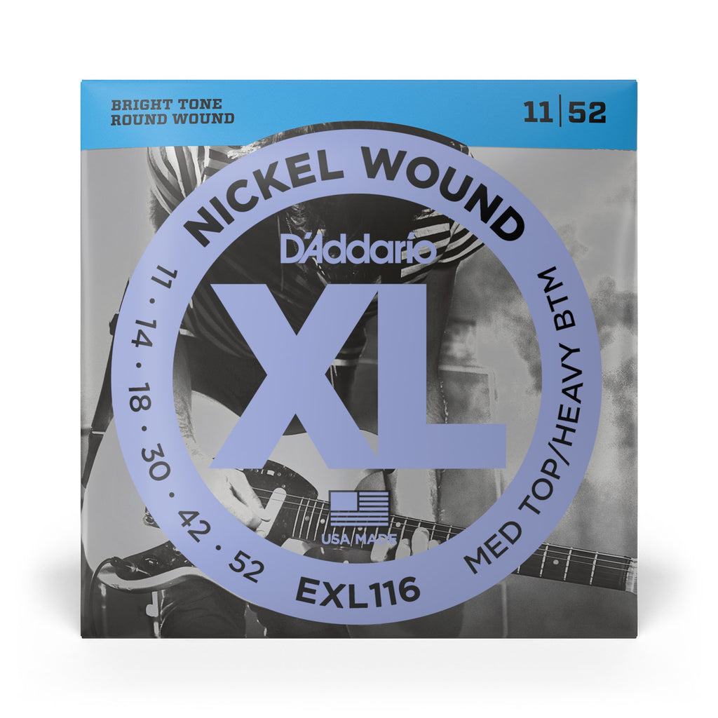 D'addario EXL116 Medium Top Heavy Bottom Electric Guitar Strings 11-52
