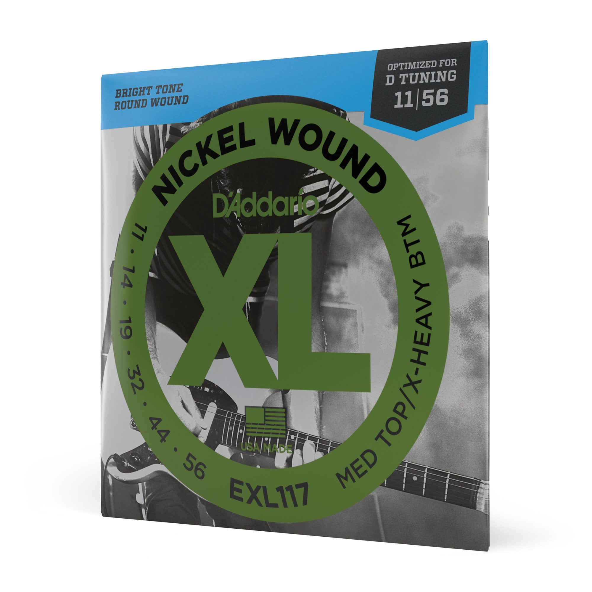 10 Sets Pack of D'Addario EXL117 11-56 Electric Guitar Strings Drop D Tuning