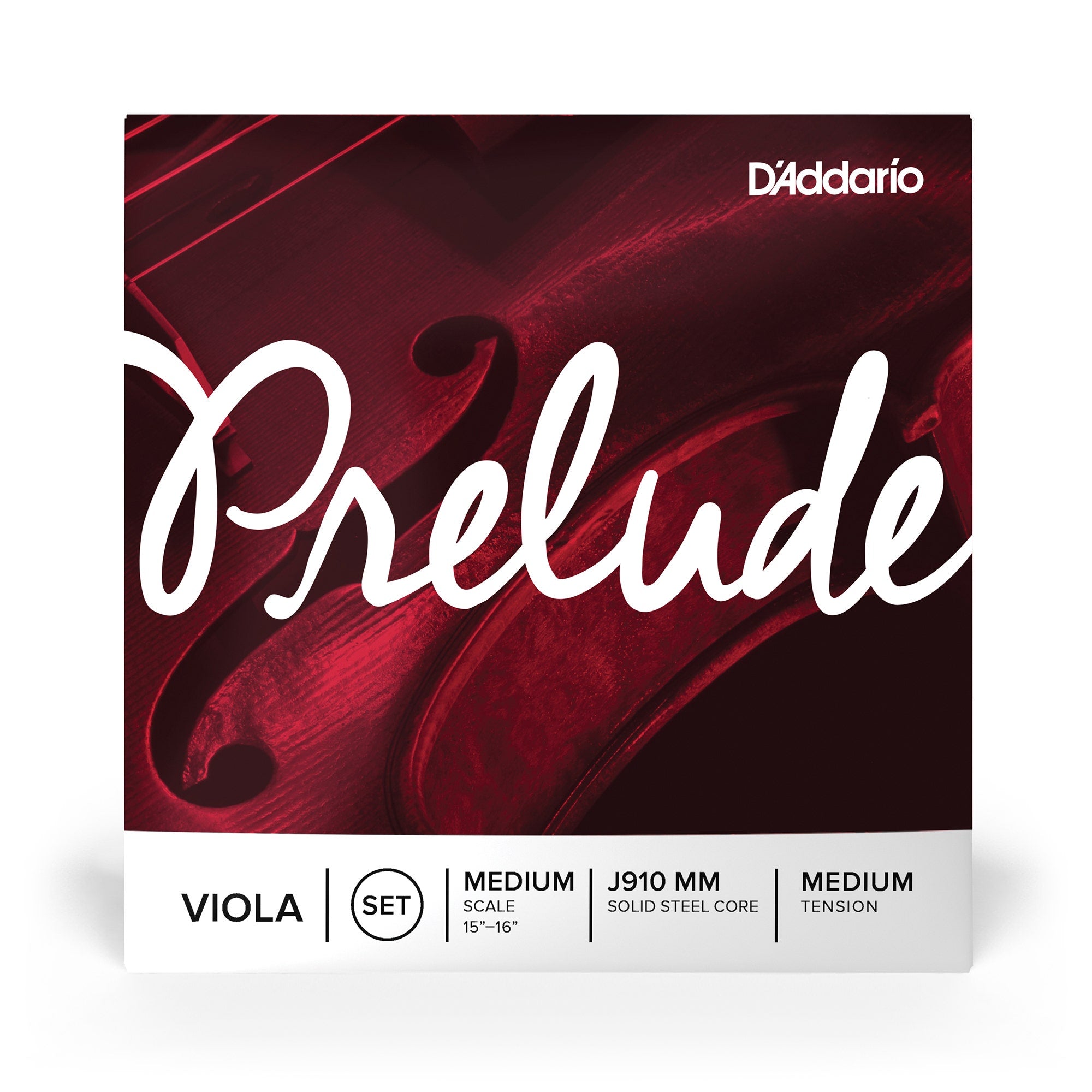 D'Addario J910 MM Prelude Viola String Set, Medium Scale, Medium Tension