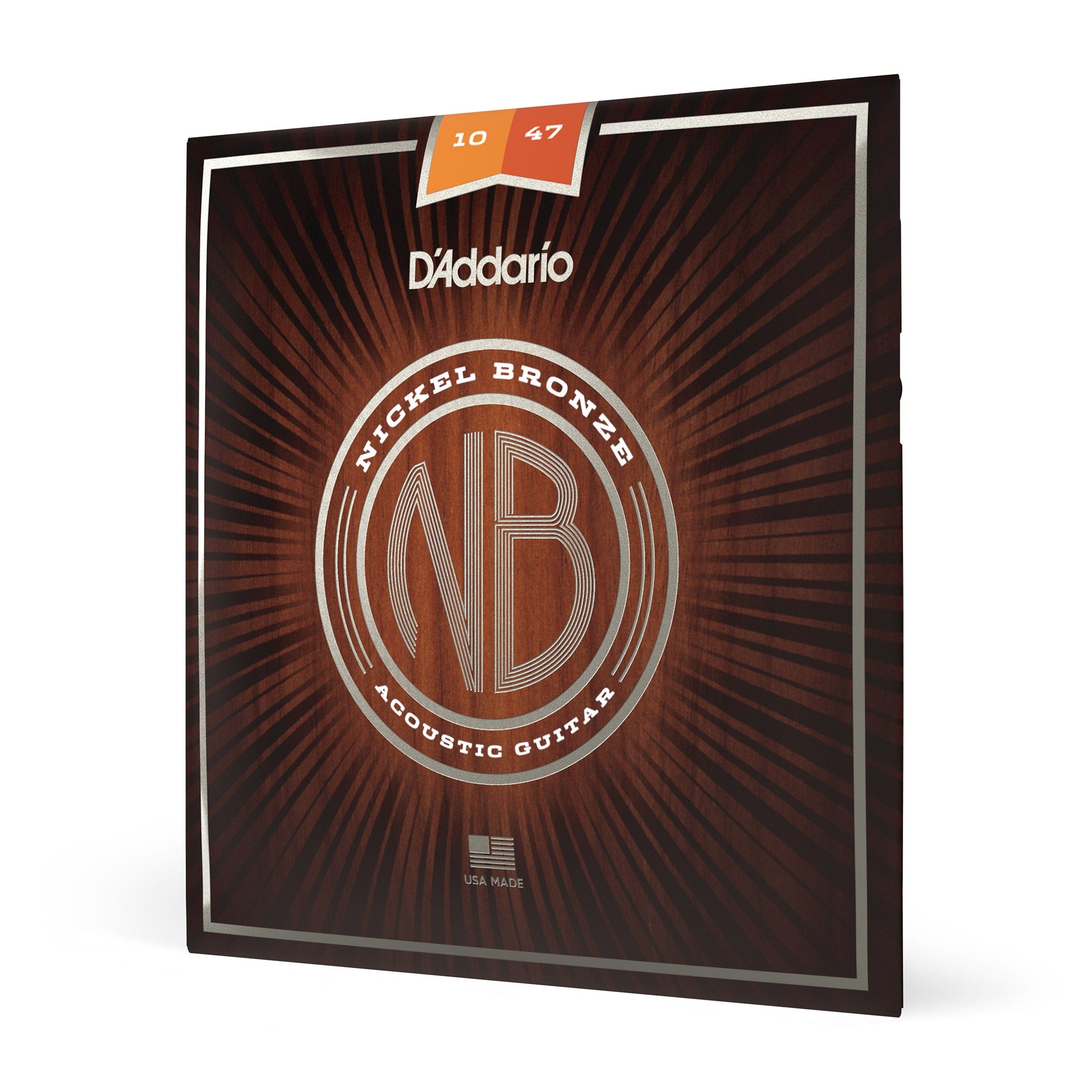 D'Addario NB1047 Nickel Bronze Extra Light Acoustic Guitar Strings (10-47)
