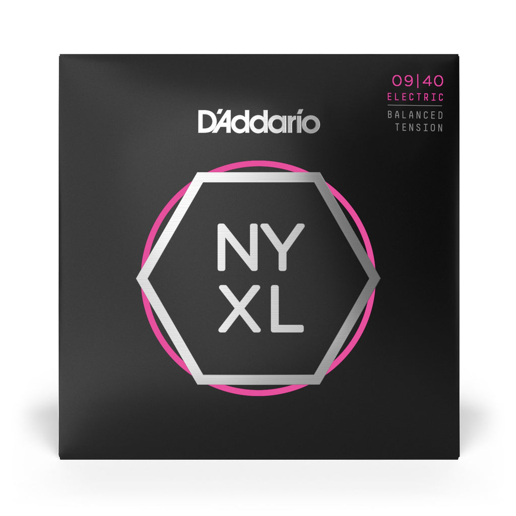 D'Addario NYXL 0940BT Nickel Wound Balanced Tension Super Light Electric Guitar Strings (9-40)
