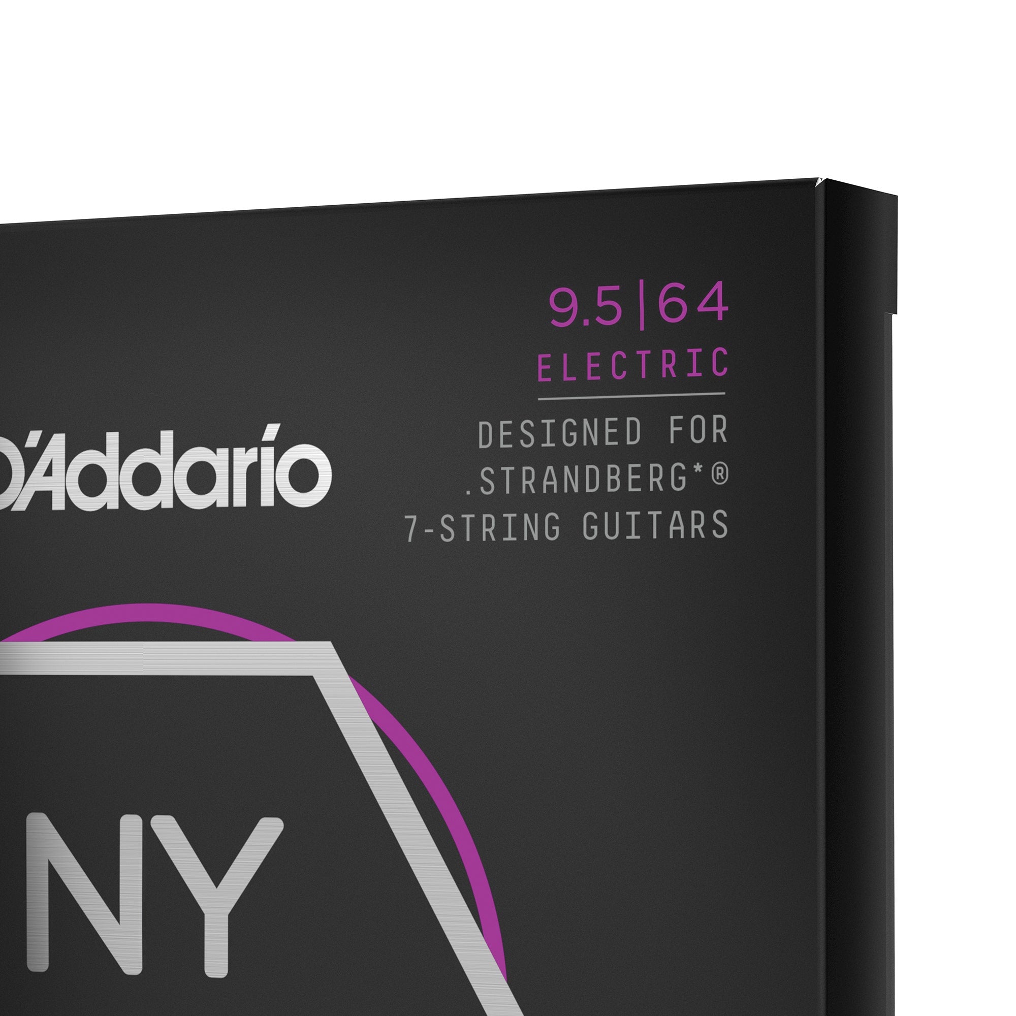 D'Addario NYXL09564SB Custom Light Strandberg Guitar 7-String Set, 9.5-64