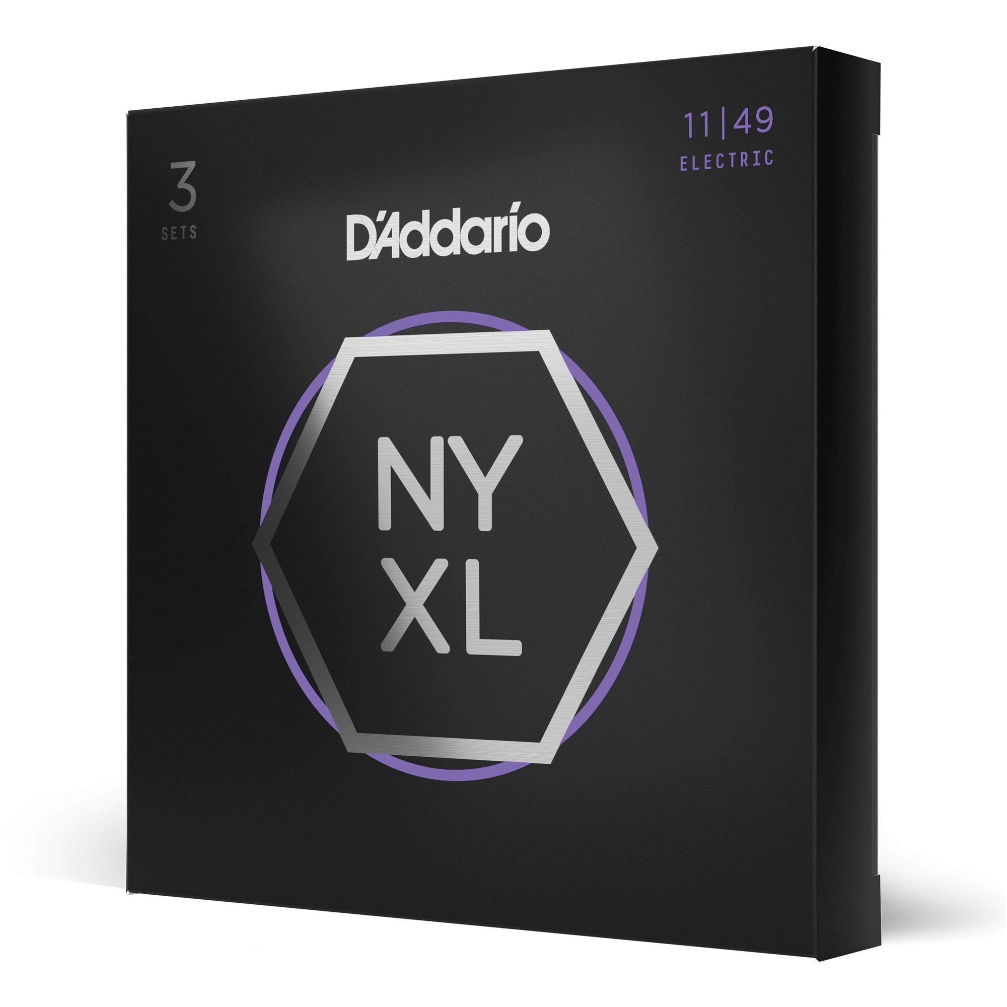 3 Sets of D'Addario NYXL 1149 Nickel Wound Medium Electric Guitar Strings (11-49)