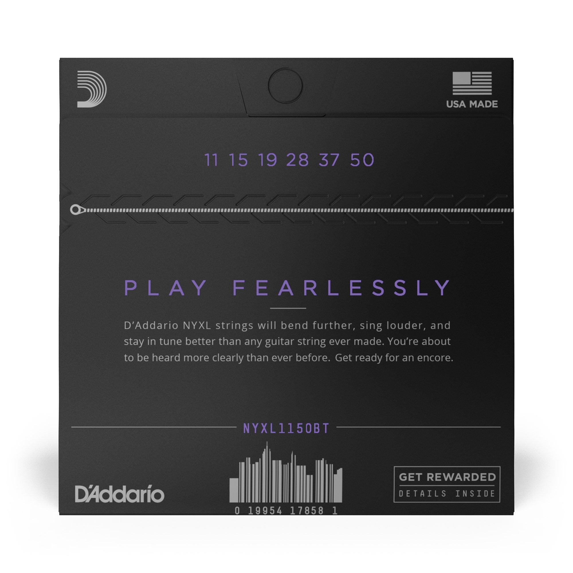 D'Addario NYXL1150BT Nickel Wound Balanced Tension Electric Guitar Strings (11-50)