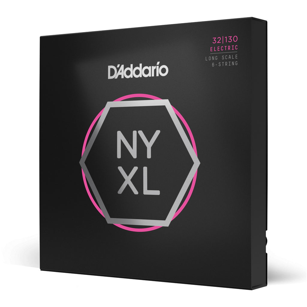 D'Addario NYXL 32130 Long Scale Regular Light 6-String Bass Strings (32-130)
