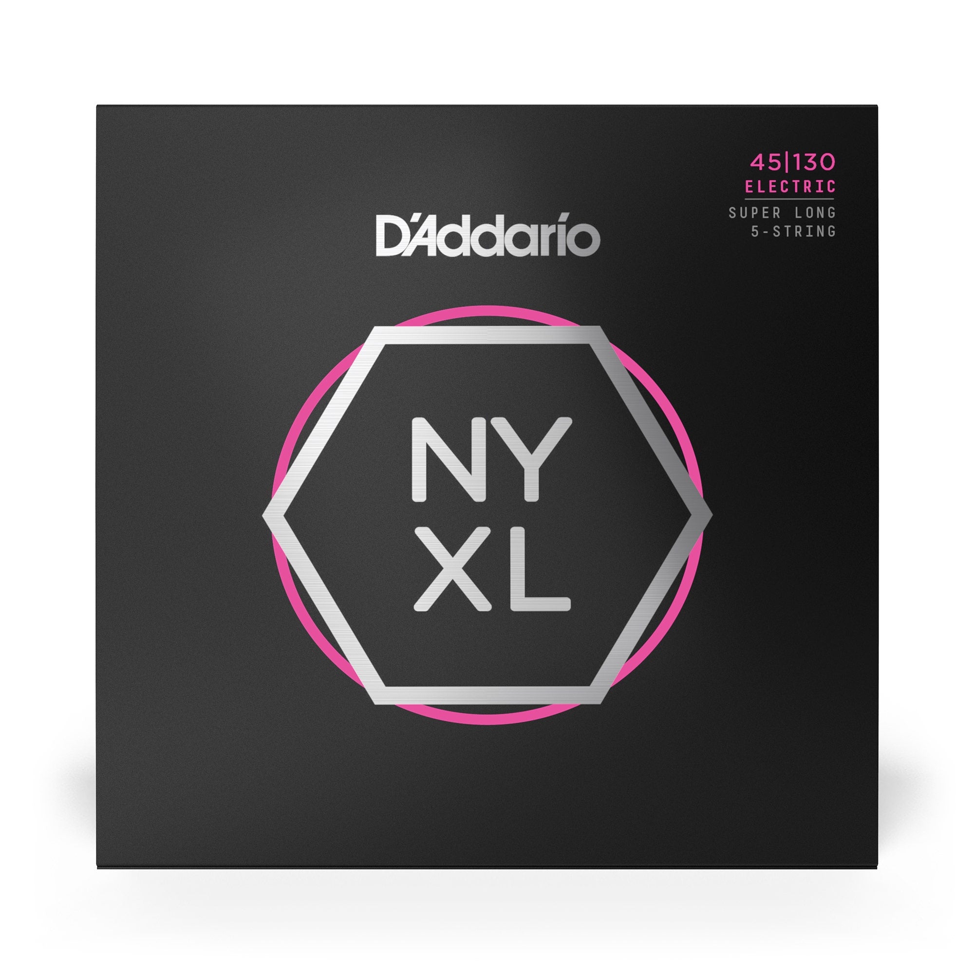 D'Addario NYXL 45130SL Super Long Scale Regular Light 5-String Bass Strings (45-130)