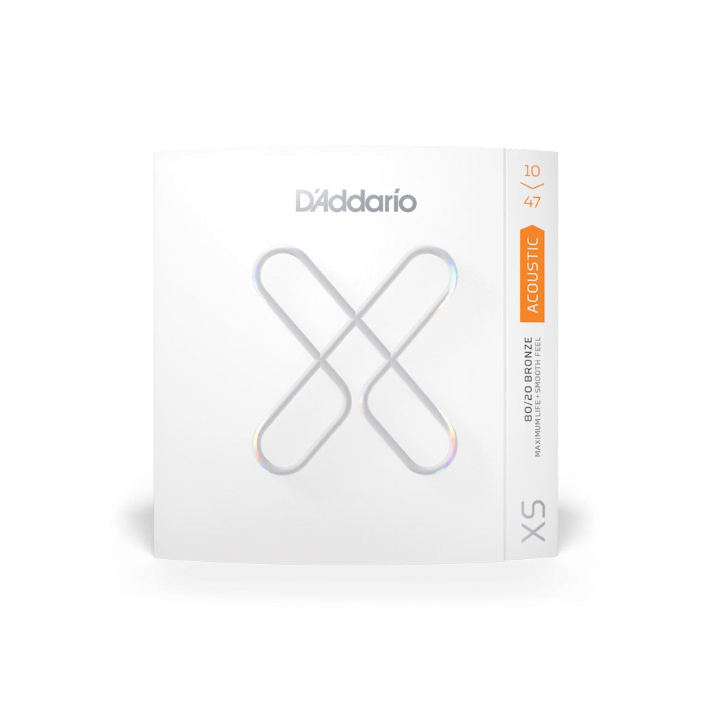 D'Addario XSABR1047 Extra Light Coated Acoustic Guitar Strings, 10-47