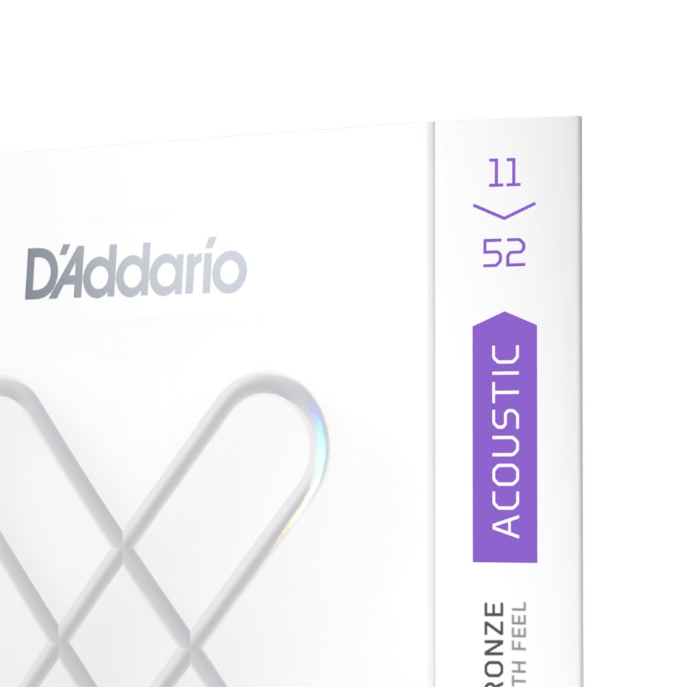 D'Addario XSABR1152 Custom Light Coated Acoustic Guitar Strings, 11-52