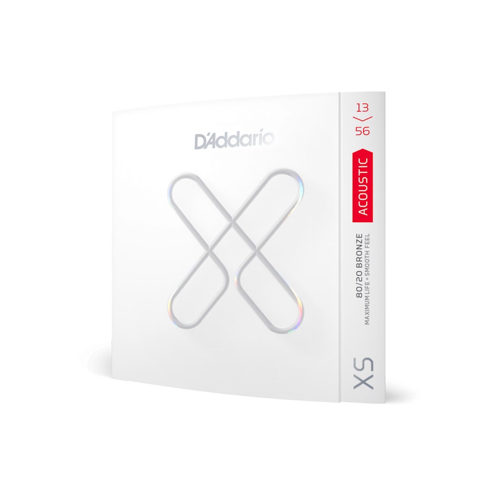 D'Addario XSABR1356 Medium Coated Acoustic Guitar Strings, 13-56