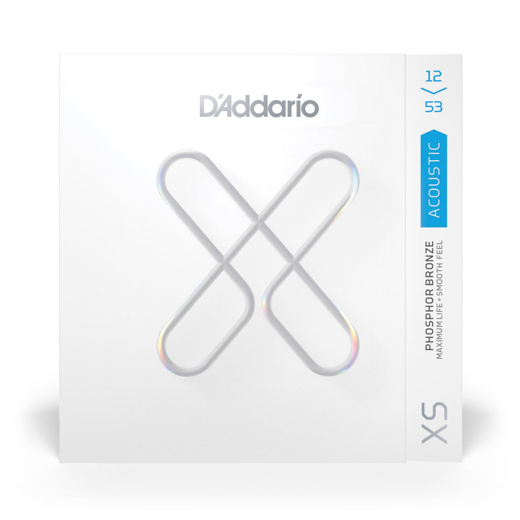 D'Addario XSAPB1253 Phosphor Bronze Acoustic Guitar Strings, Light, 12-53