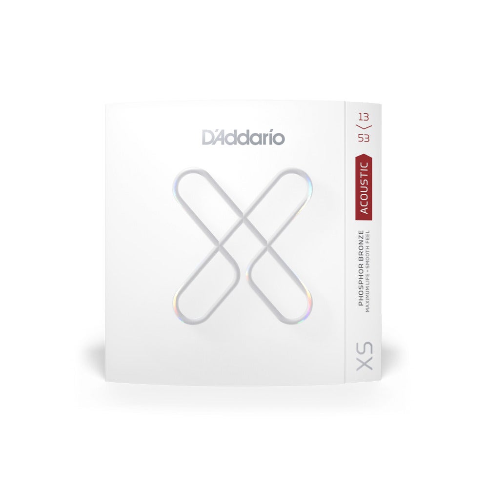 D'Addario XS Phosphor Bronze Hybrid Light Coated Acoustic Guitar Strings, 13-53