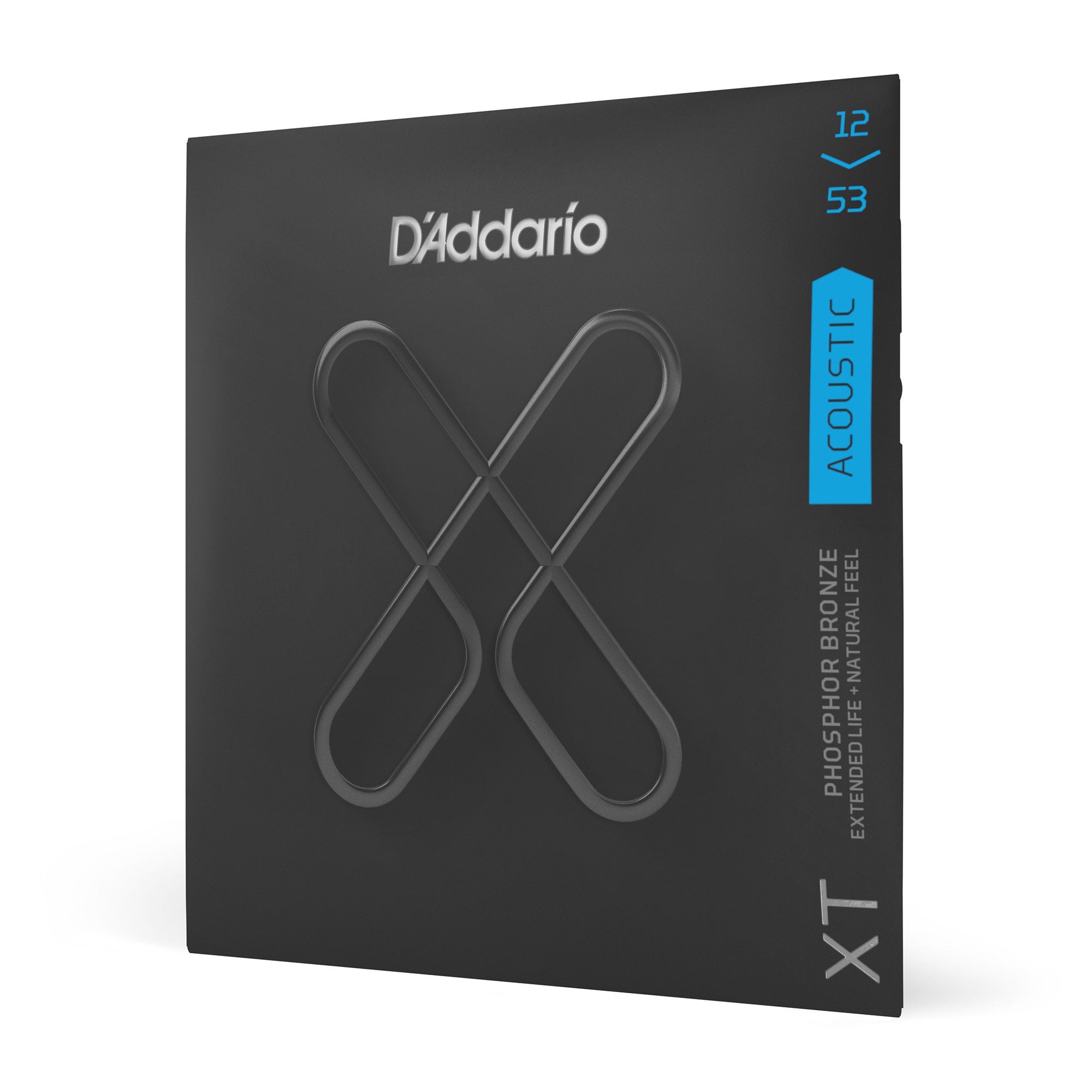 D'Addario XTAPB1253 XT Series Acoustic Guitar Strings, Phosphor Bronze, 12-53