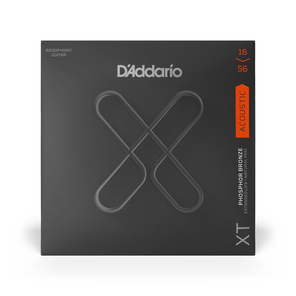 D'Addario XTAPB1656 XT Resophonic Phosphor Bronze Acoustic Guitar Strings, 16-56