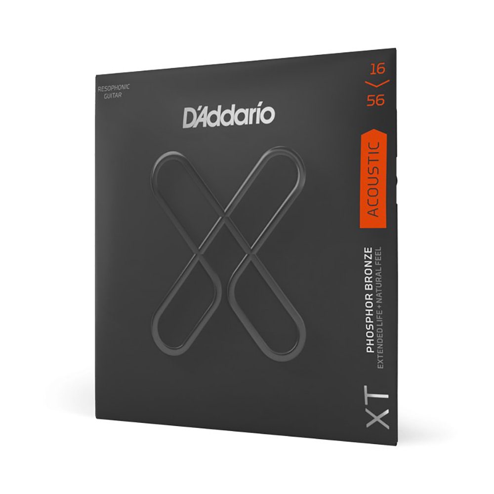 D'Addario XTAPB1656 XT Resophonic Phosphor Bronze Acoustic Guitar Strings, 16-56