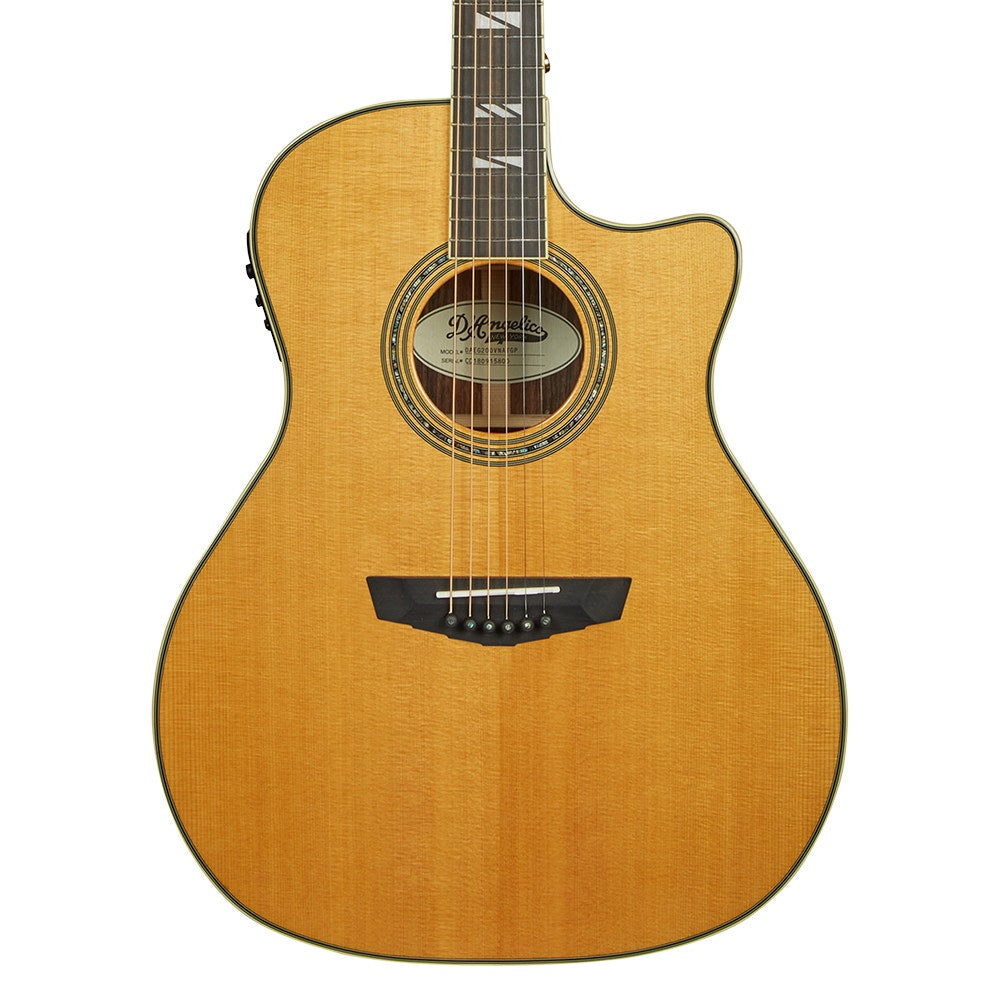 D'Angelico Guitars DAEG200VNATGP Excel Gramercy Acoustic Electric Guitar, Vintage Natural
