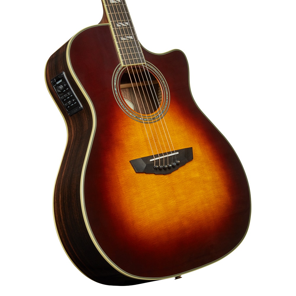 D'Angelico Guitars Excel Gramercy Acoustic Electric Guitar, Vintage Sunburst