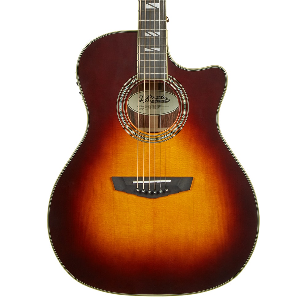D'Angelico Guitars Excel Gramercy Acoustic Electric Guitar, Vintage Sunburst