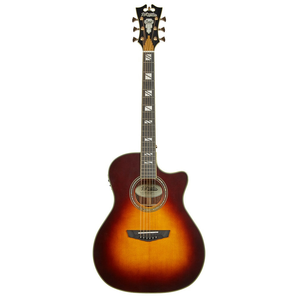 D'Angelico Guitars Excel Gramercy Acoustic Electric Guitar, Vintage Sunburst