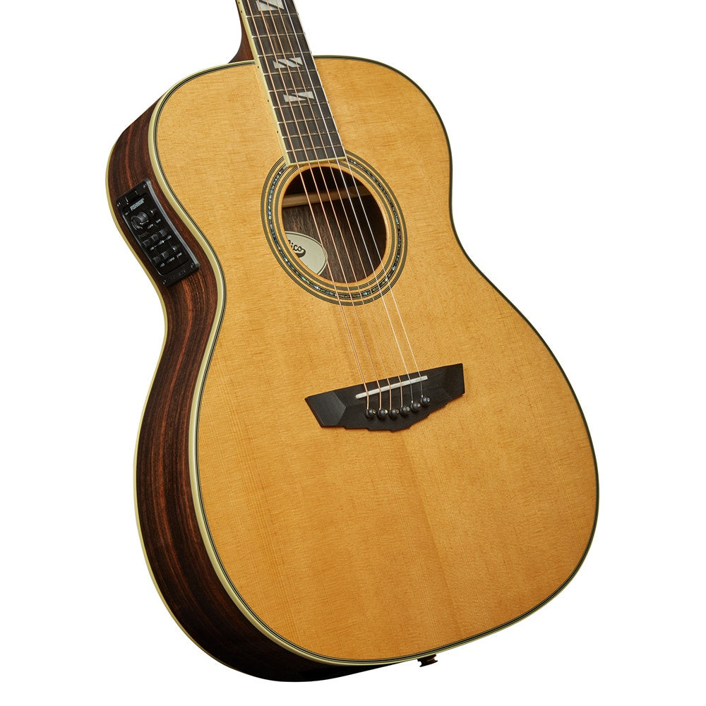 D'Angelico Guitars Excel Tammany Acoustic Electric Guitar, Ebony Fingerboard, Natural