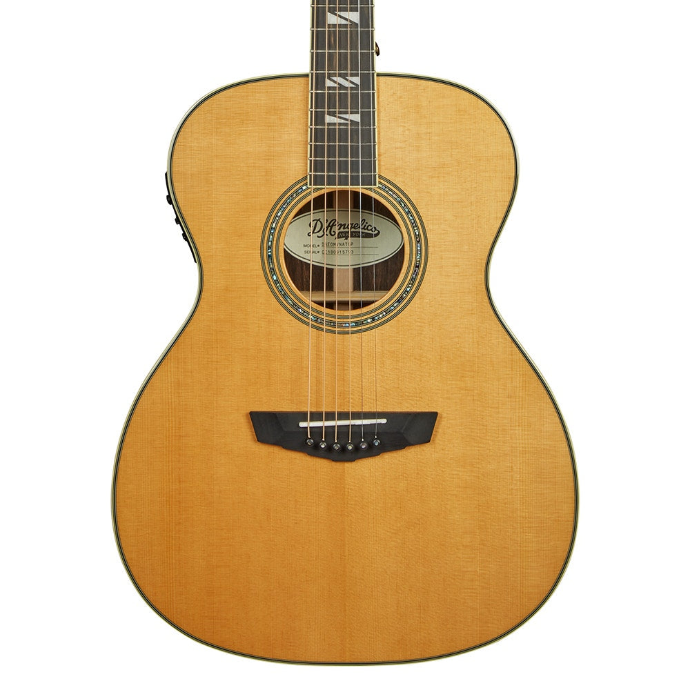 D'Angelico Guitars Excel Tammany Acoustic Electric Guitar, Ebony Fingerboard, Natural