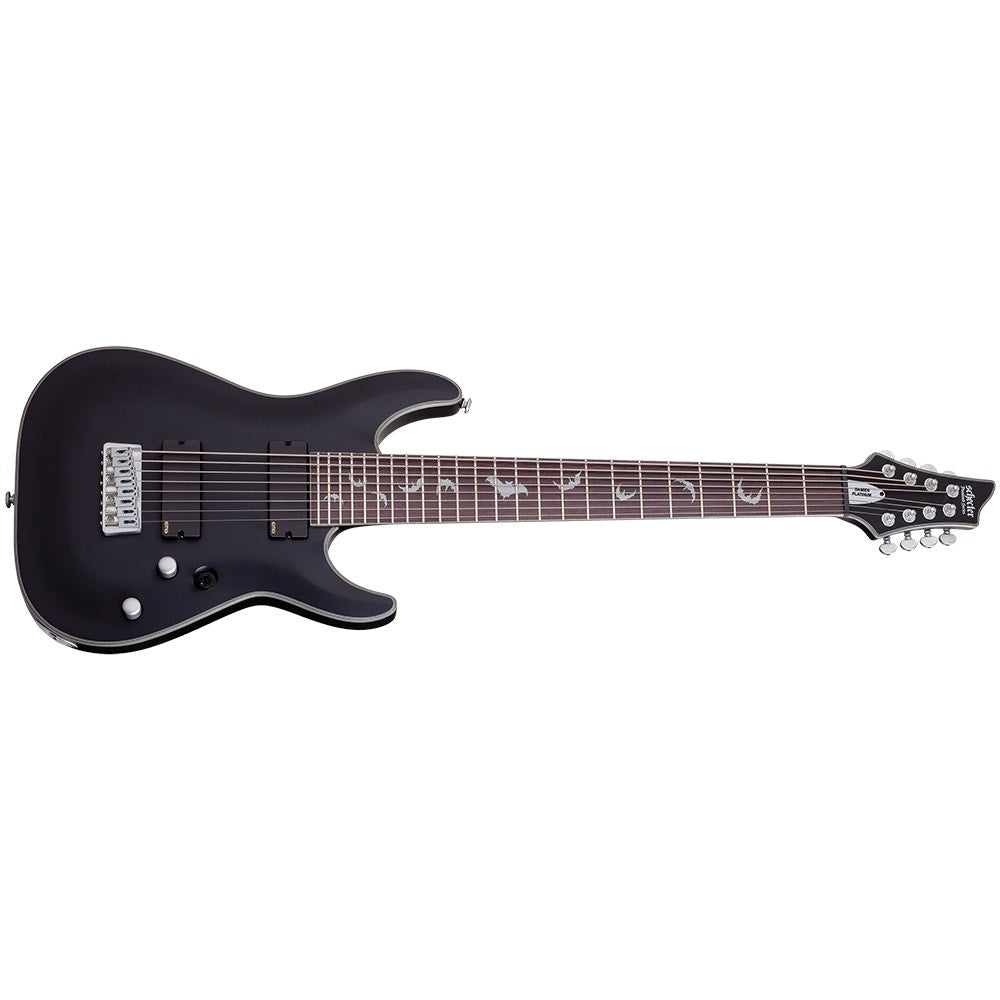 Schecter Guitars 1187 Damien Platinum 8 8-String Electric Guitar, Satin Black SBK