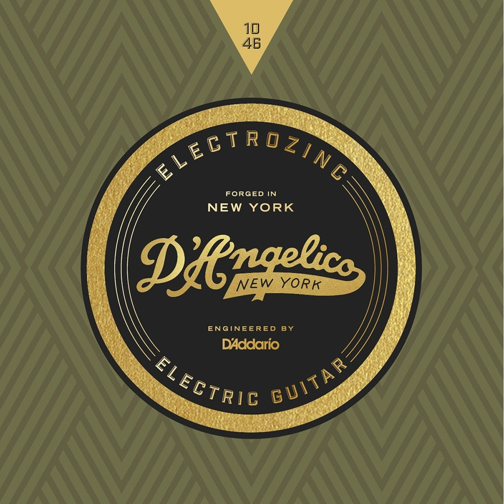 D'Angelico Electrozinc Rock Electric Guitar Strings, Light (10-46)