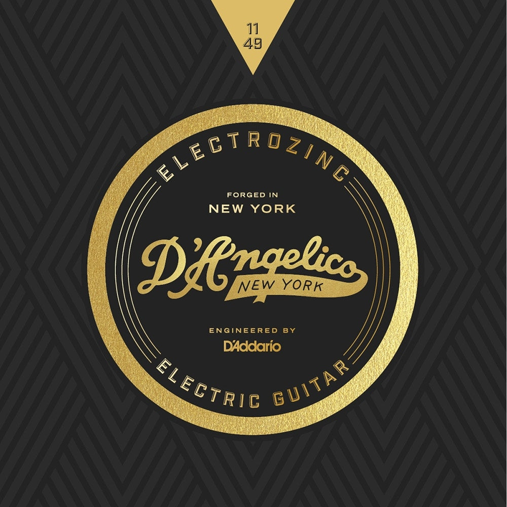 D'Angelico Electrozinc Rock Electric Guitar Strings, Medium (11-49)