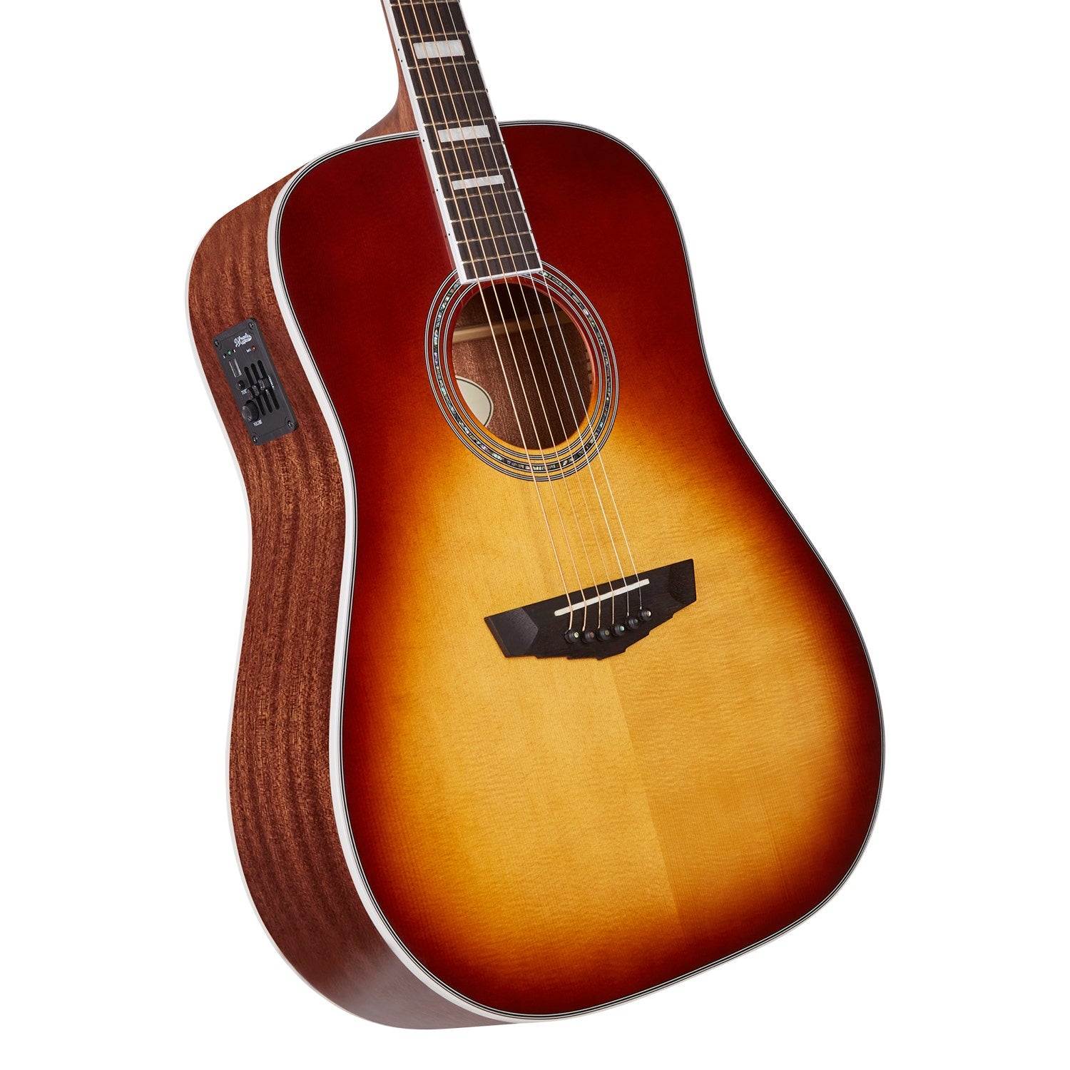 D'Angelico Premier Lexington Acoustic Electric Guitar, Ovangkol Fretboard, Iced Tea Burst