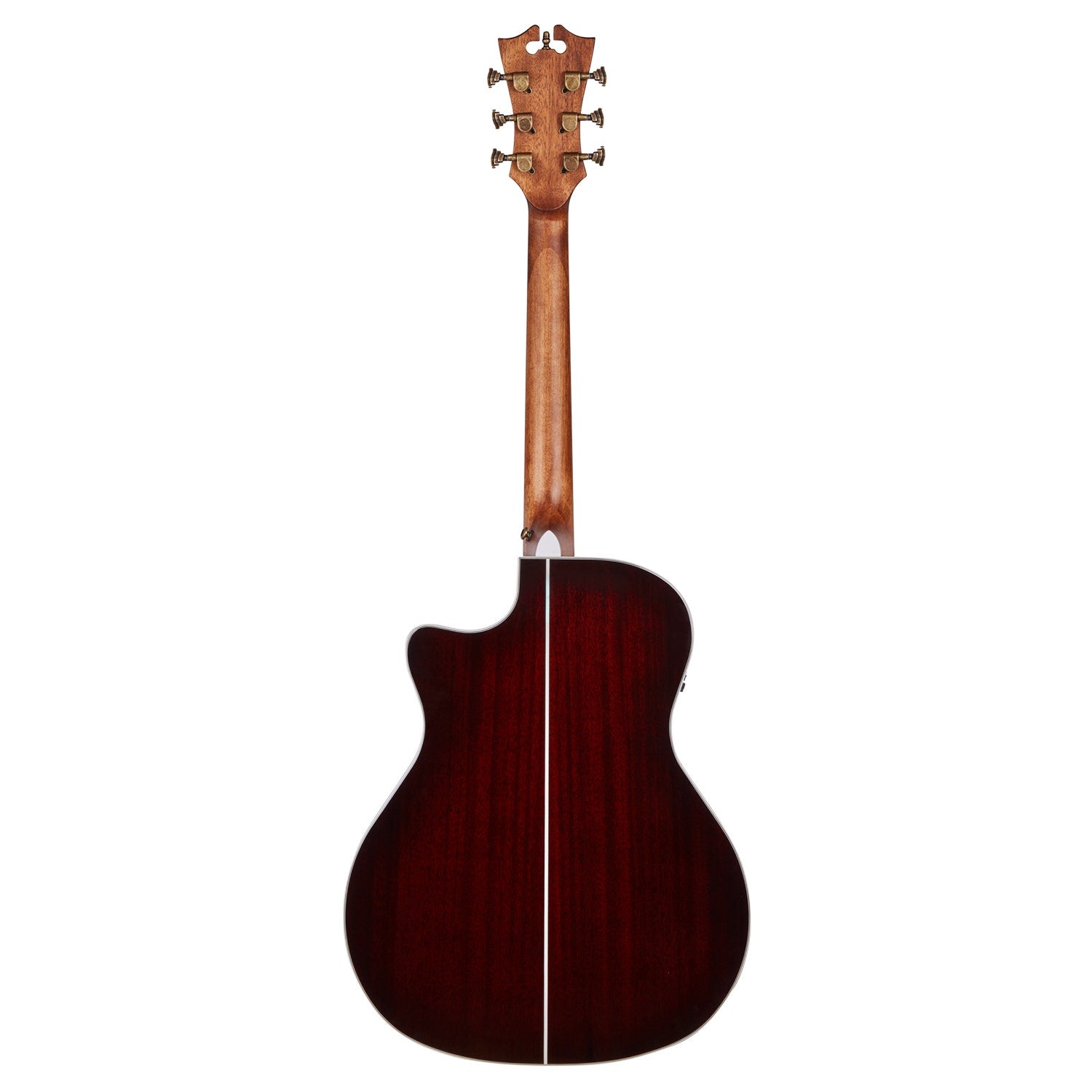 D'Angelico Premier Gramercy Acoustic Electirc Guitar, Ovangkol Fretboard, Trans Black Cherry Burst