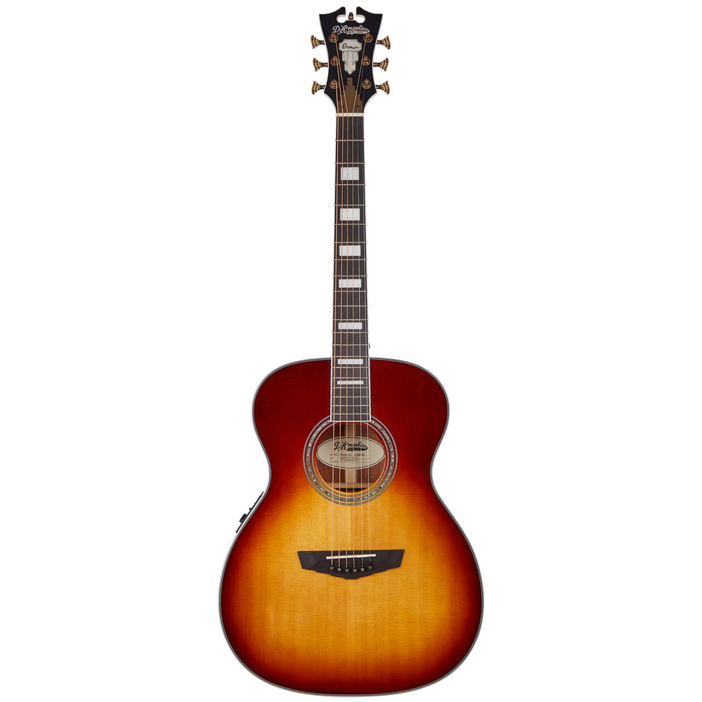 D'Angelico Premier Tammany Acoustic Electric Guitar, Ovangkol Fretboard, Iced Tea Burst