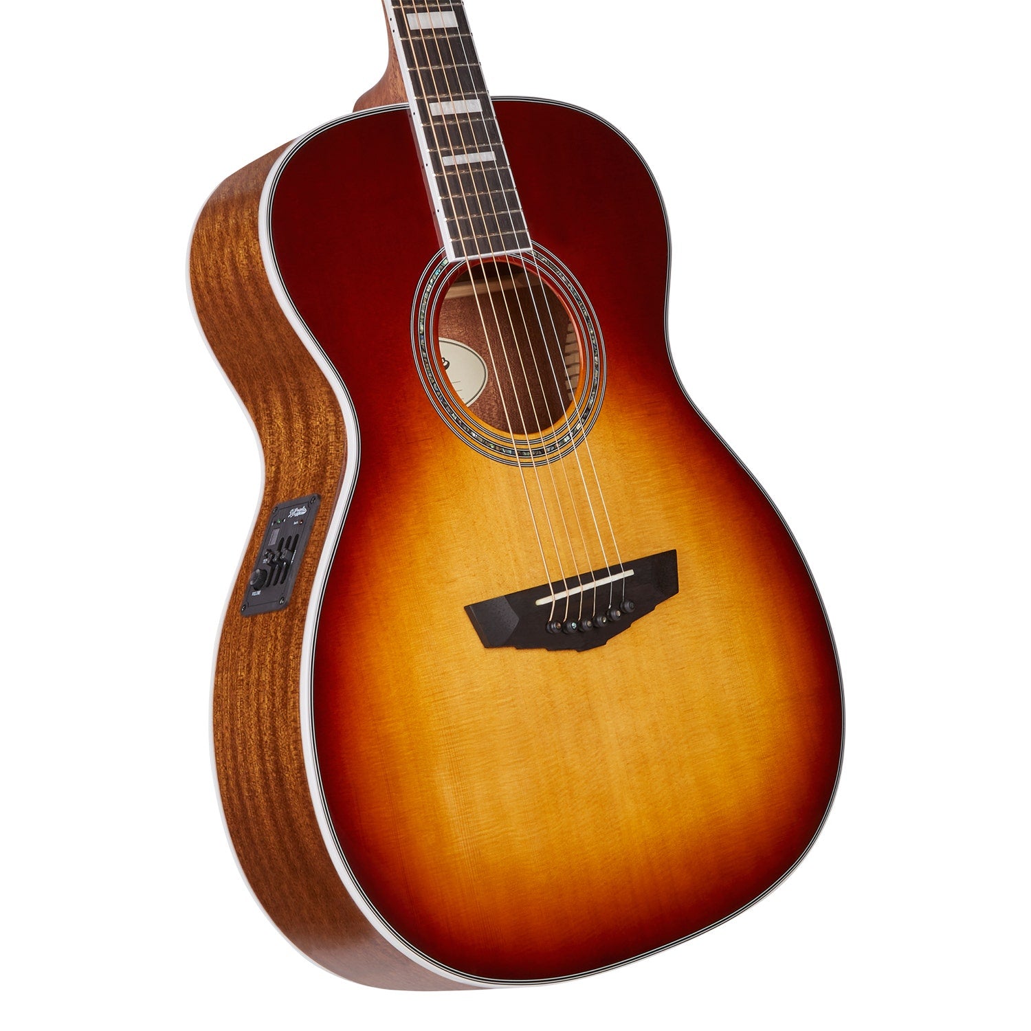 D'Angelico Premier Tammany Acoustic Electric Guitar, Ovangkol Fretboard, Iced Tea Burst