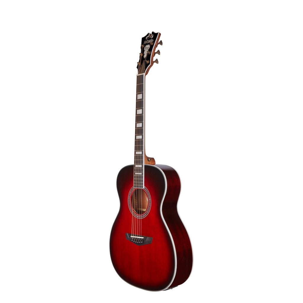D'Angelico Premier Tammany Acoustic Electric Guitar, Ovangkol Fretboard, Trans Black Cherry Burst