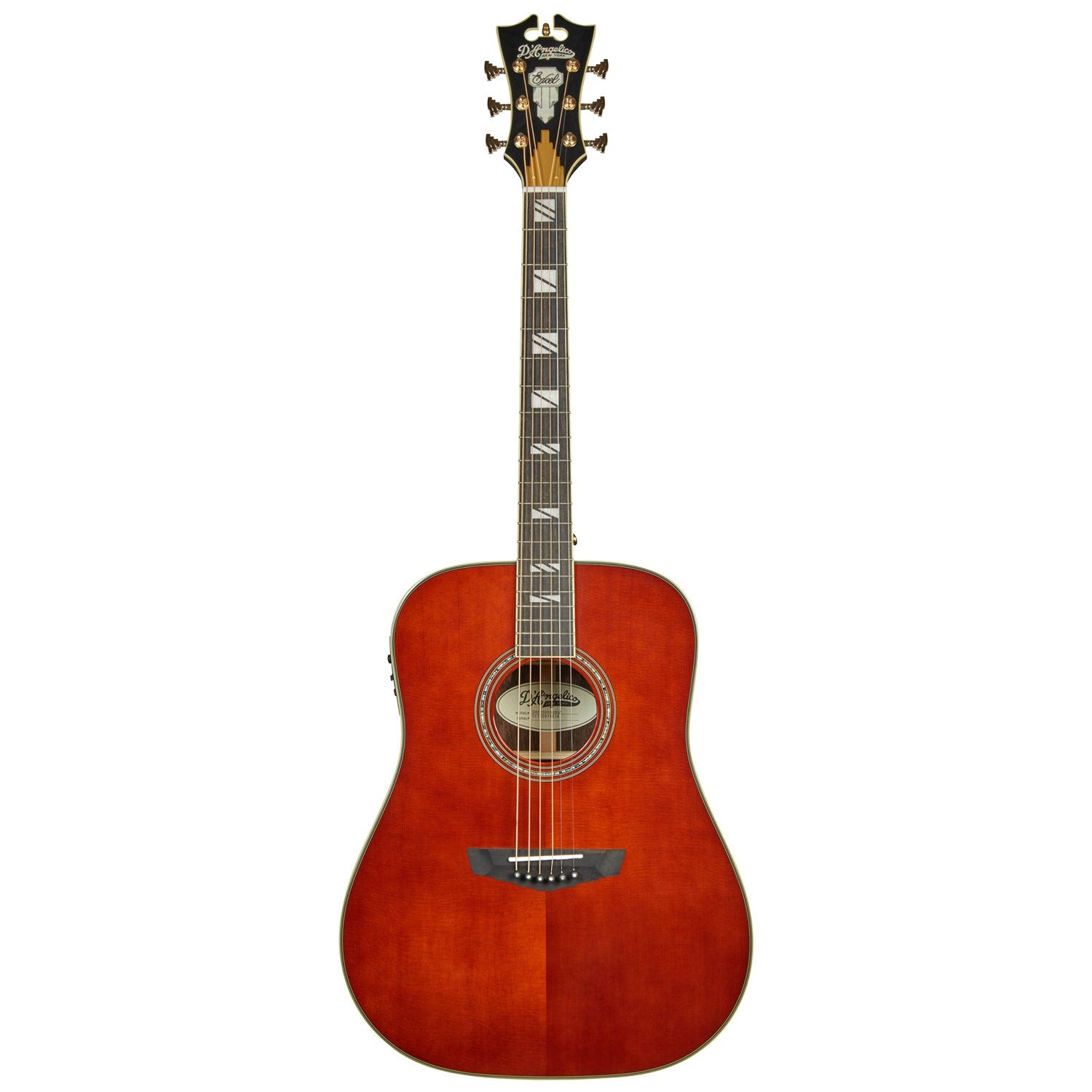 D'Angelico DAED300AUBGP Excel Lexington Acoustic Electric Guitar, Auburn Finish