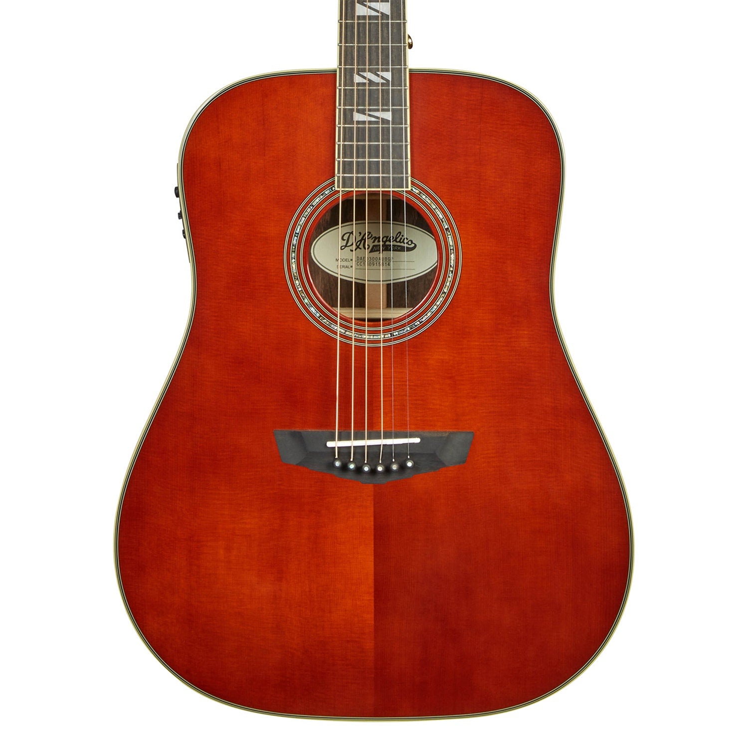 D'Angelico DAED300AUBGP Excel Lexington Acoustic Electric Guitar, Auburn Finish