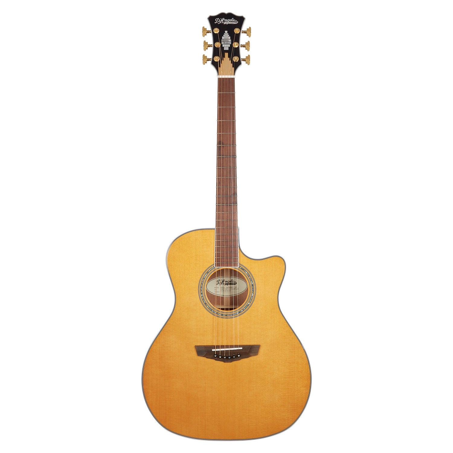 D'Angelico DAEG200XTVNATGP Excel Gramercy XT Acoustic Electric Guitar, Vintage Natural