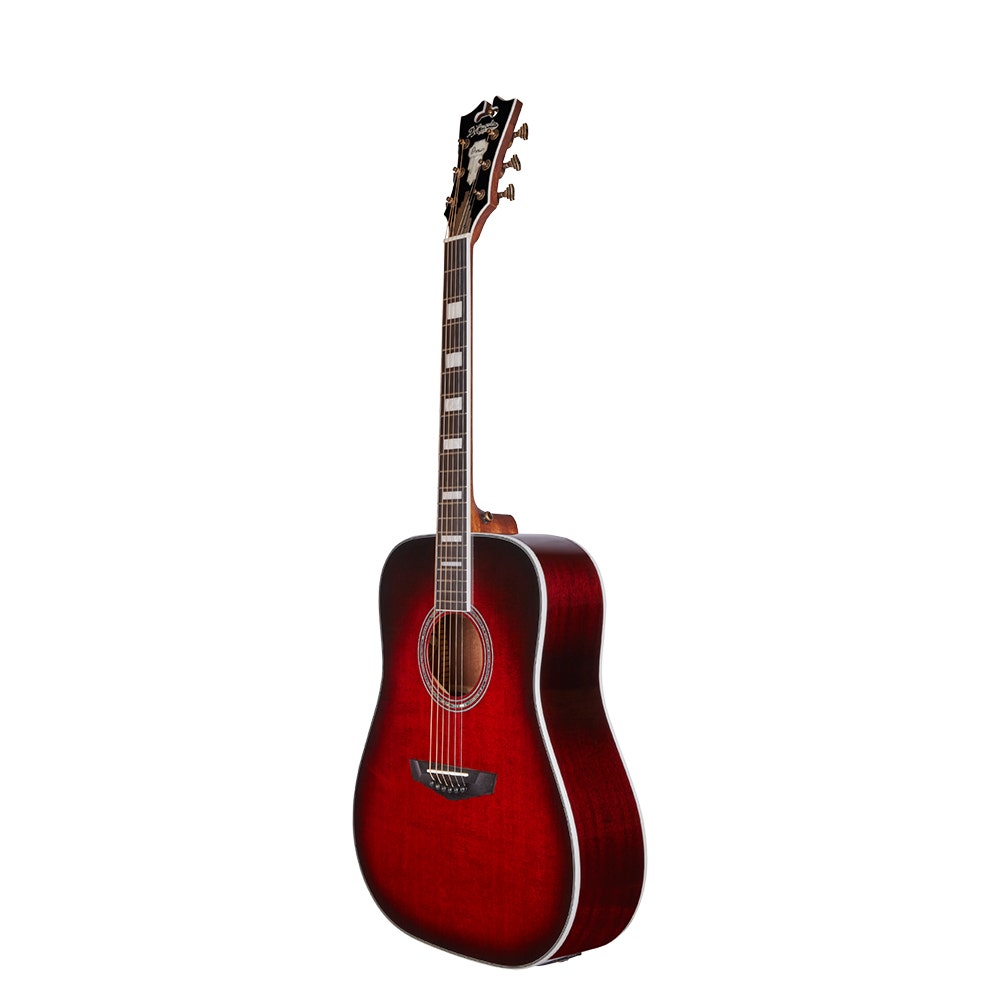 D'Angelico Guitars Premier Lexington Acoustic Electric Guitar, Ovangkol Fretboard, Trans Black Cherry Burst