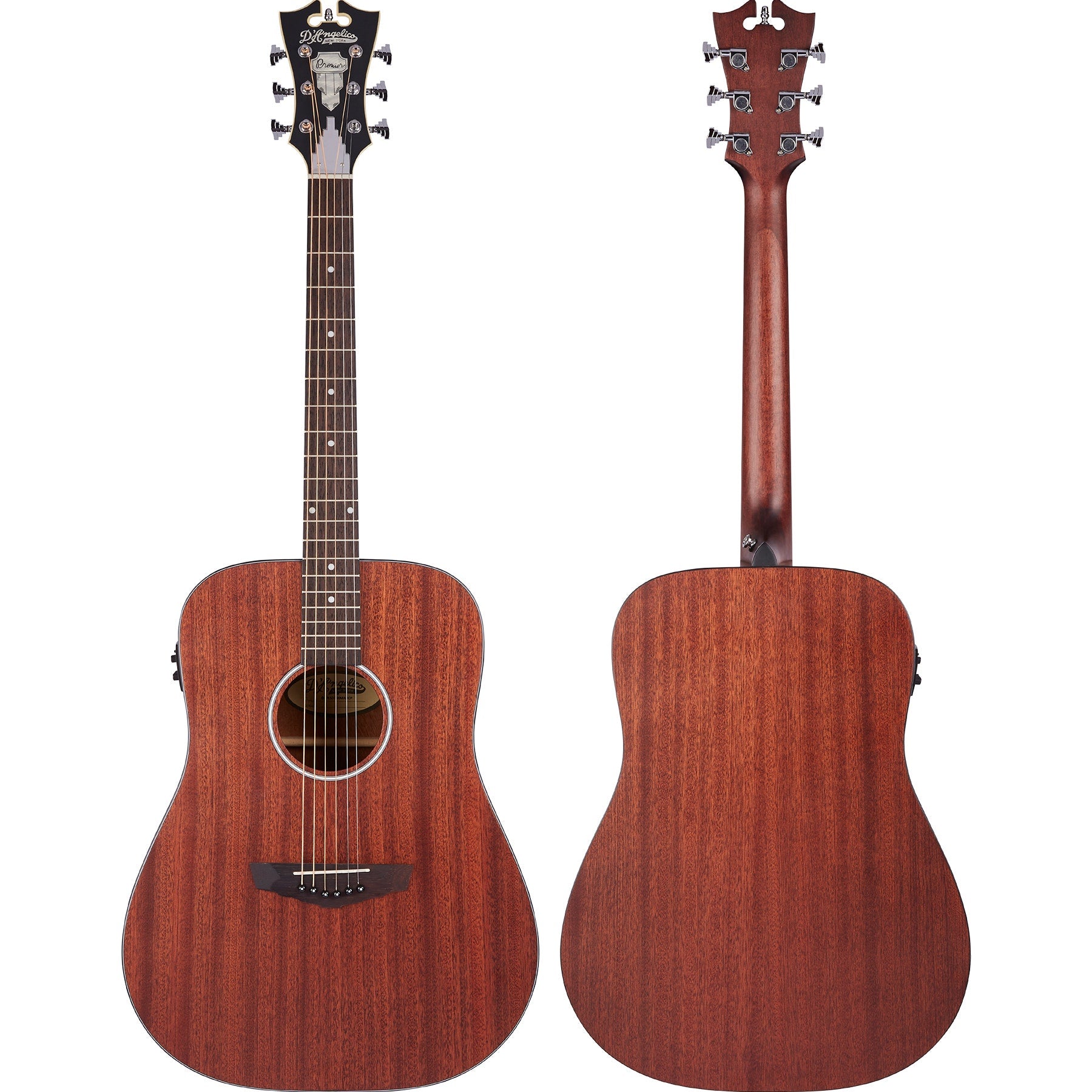 D'Angelico DAPLSD300MAHCP Premier Lexington LS Acoustic Electric Guitar, Mahogany