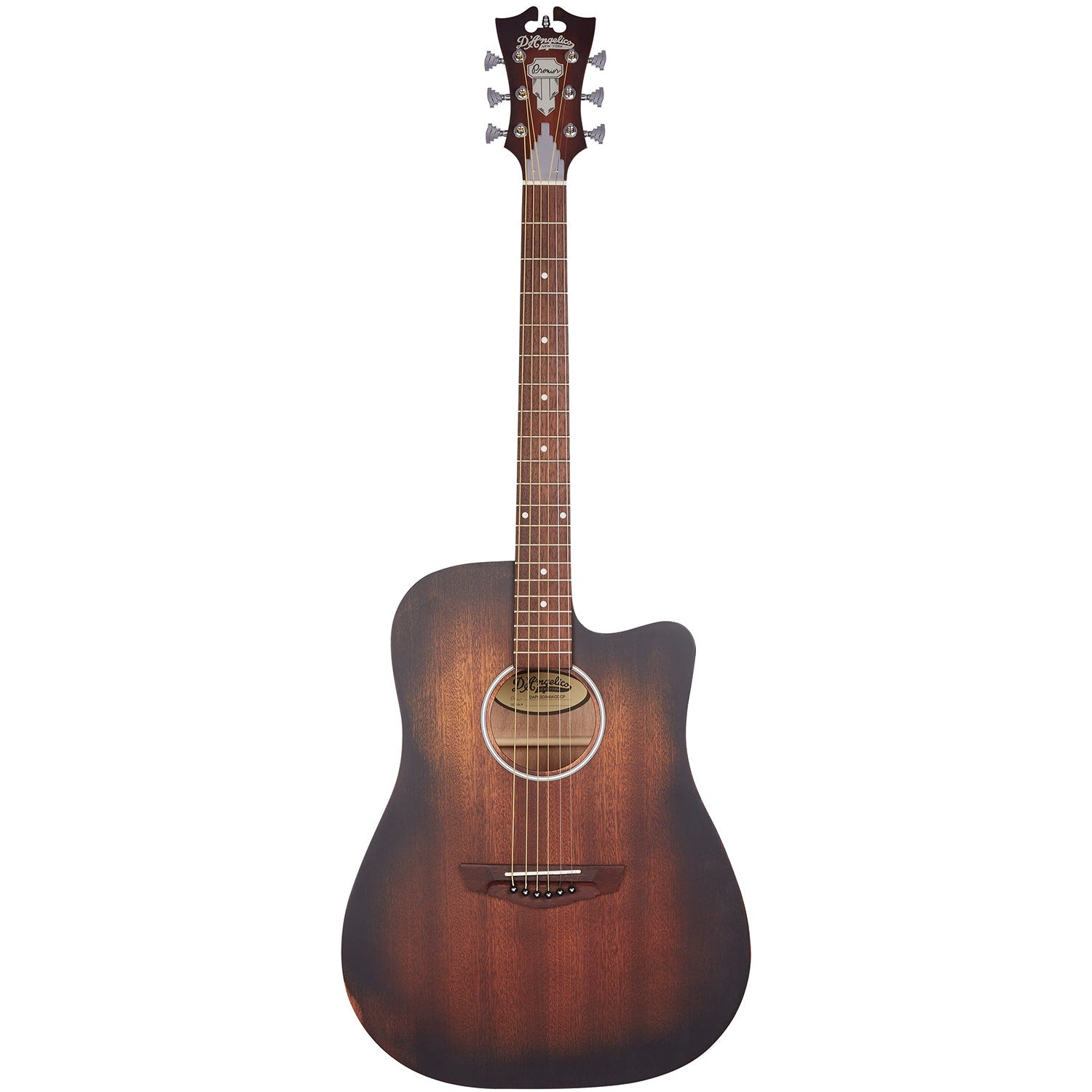 D'Angelico DAPLSD500AGDCP Premier Bowery LS Acoustic Electric Guitar, Aged Mahogany