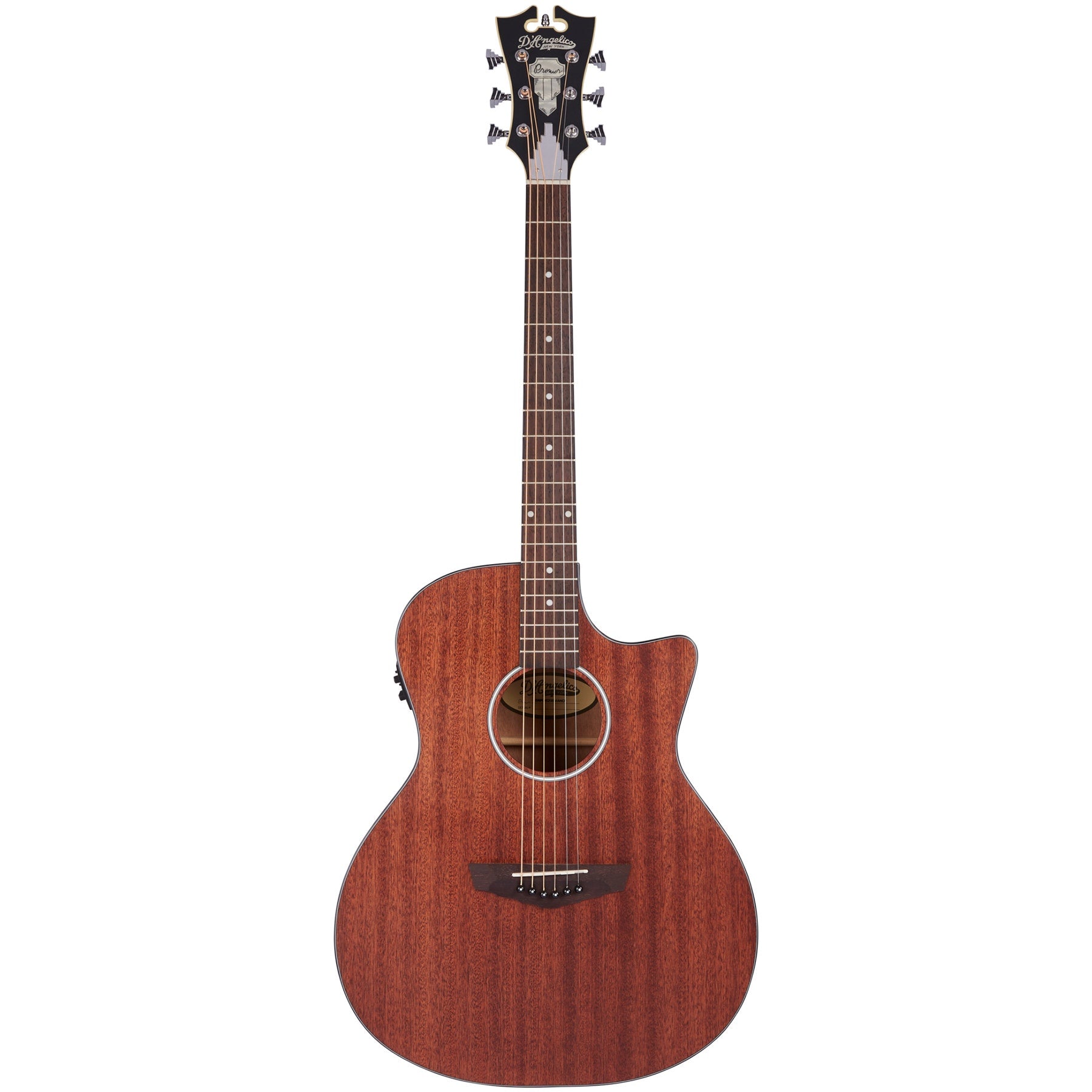 D'Angelico DAPLSG200MAHCP Premier Gramercy LS Acoustic Electric Guitar, Mahogany