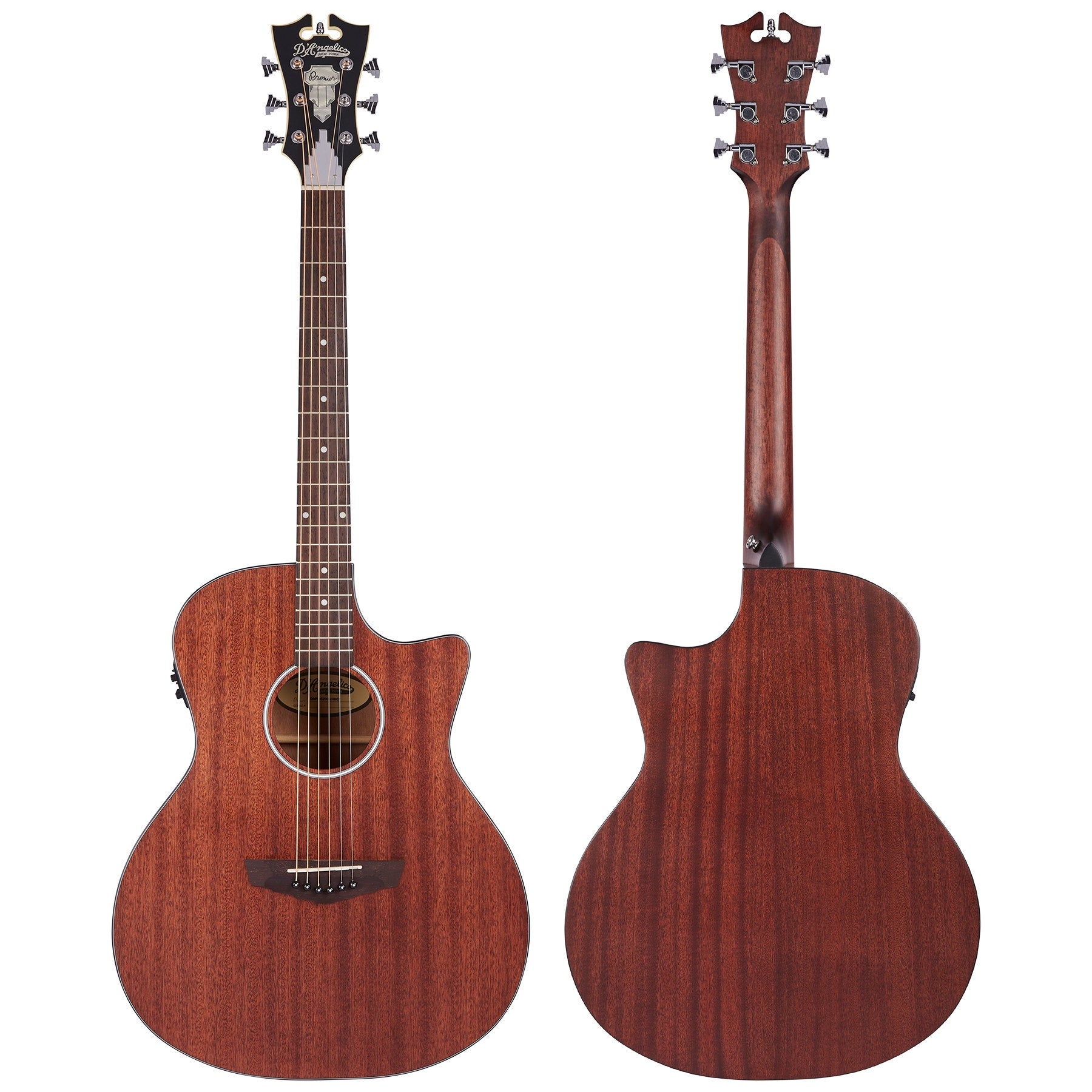 D'Angelico DAPLSG200MAHCP Premier Gramercy LS Acoustic Electric Guitar, Mahogany
