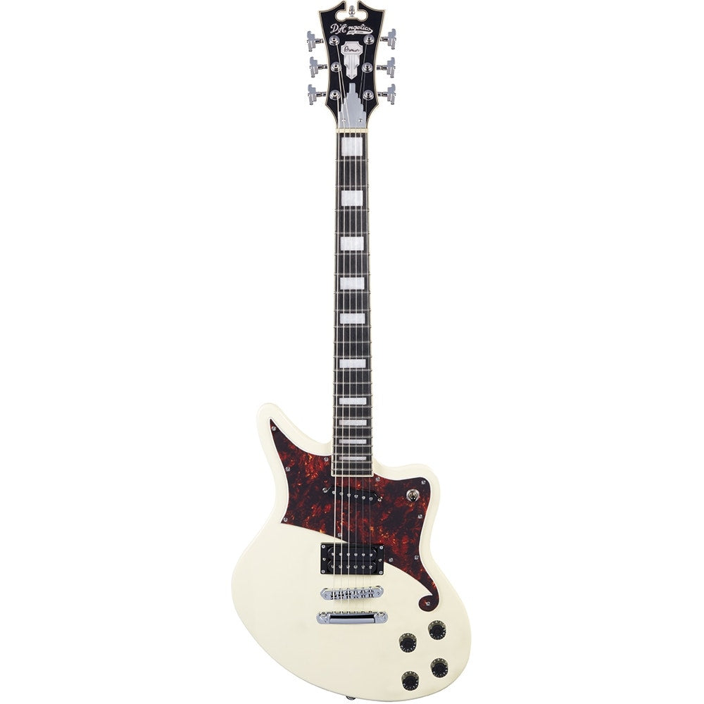 D'Angelico Premier Bedford HS Electric Guitar, Stopbar Tailpiece, Gig Bag - Antique White